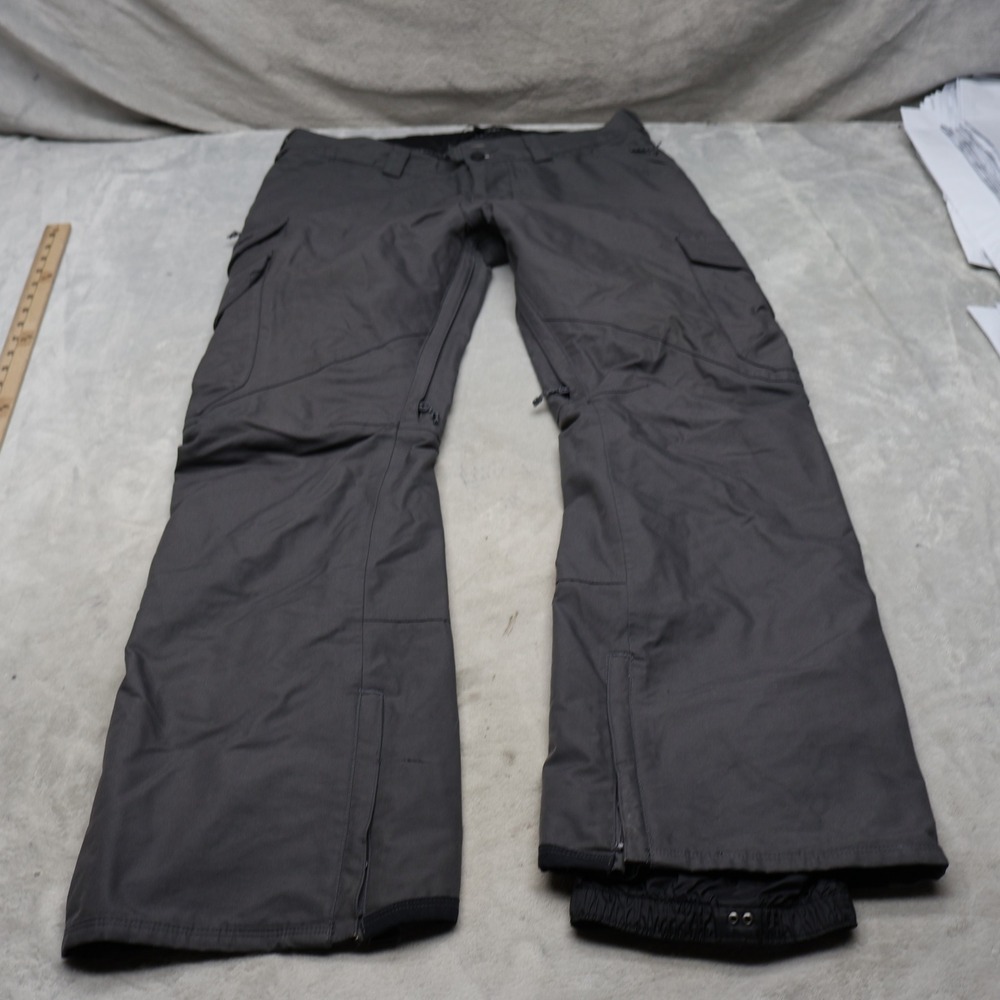 Burton Snow Pants Mens Medium Black Cargo Living Lining Regular Waterproof 34x32